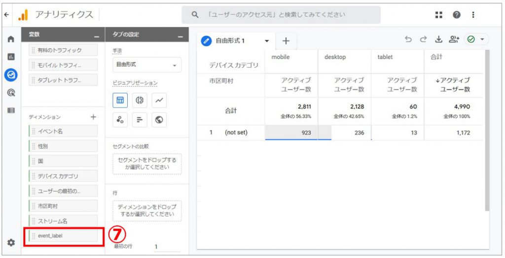 GA4 管理画面 ディメンションの追加